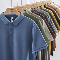 Hanska Polo shirt mens 2022 summer new light business lapels short sleeves T-shirt mens summer on the dress