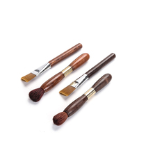 Qigfu tea with tea ceremony accessories Black sandalwood Puer tea needle tea knife flower pear wood tea cone raising pot pen