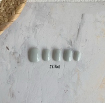 Beauty sheet finished INS pure colour light grey soy milk colour length artisanal phototherapy wearables A fake nail sticker removable