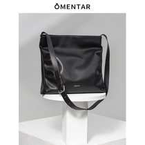 OMENTAR original niche design pleated tote bag female 2021 New Wild soft leather crossbody large capacity bag