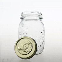 Carved glass bottle Sealed jar Honey packaging bottle Jam vegetable bottle Birds nest canned bottle with lid Lead-free