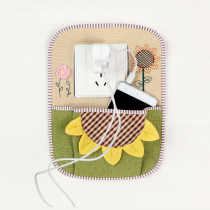 Fabric switch hanging bag with pocket Light switch socket Decorative sticker protective cover Household charging socket sticker switch cover