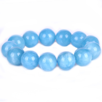 103 4g 18mm Dream high quality Ice waxy species Devil Blue Sea Blue Crystal Ball Bead Bracelet