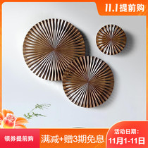 New Chinese wall decorations three-dimensional wall decoration porch tea room background wall decoration restaurant New Chinese decoration pendant