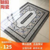 New gray living room parquet floor tile modern simple puzzle brick restaurant entrance shape tile microcrystalline floor tile