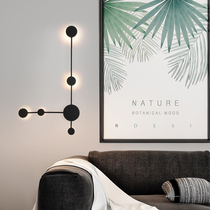 Nordic postmodern LED wall lamp Bedroom bedside lamp Living room background wall decoration insect-proof simple personality lamp