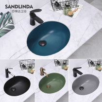 Creative personality Oval under-table basin Wash basin Embedded ceramic wash basin Household wash basin Nordic wash basin