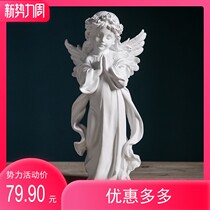 Eurostyle Creative Teenage Angels Sculpture Pendulum Pieces Home Living Room Decorations Furnishing Bedroom Book House Resin Handiwork
