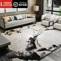 LXRXDD New Chinese Fan Living Room Carpet in Bedroom Zen Tea Carpet Modern Luxury Family Family Family Family