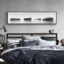 Bedroom bedside decorative painting banner modern simple black and white hanging painting light luxury abstract living room sofa background wall painting