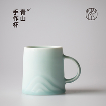 Landscape-room Castle Peak Jingdezhen Handmade ceramic Mark Cup Home Art and Art Cup Childrens lovers Cup for the Cup