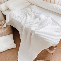 Love to baby newborn baby baby cotton waffle blanket baby sheets breathable three-dimensional appease parent-child summer quilt