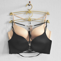 Manifen Front Buckle Beauty Back No Steel Ring Bra 20810803 Sexy Small Chest Goblet Bra Unscented Glossy Underwear