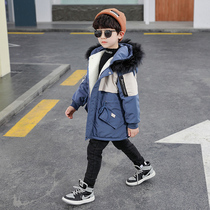 Boys and velvet coats childrens winter clothes cotton 2021 new winter thickened Pike clothes small childrens foreign atmosphere tide