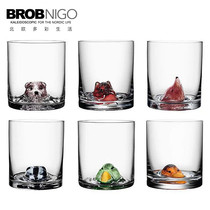 Cartoon animal personality creative childrens water Cup Breakfast Milk Cup tremble glass set home drinking cup