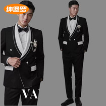 Mens Themed Suits 2022 Exhibition New Shadow Building Wedding photography Write a real photo Fashion Coloured Western-style suit