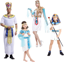 Halloween childrens costume Christmas toddler mask dance Cleopatra performance suit Egyptian Pharaoh parent-child costume