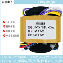Customized HiFi audio R40 isolation transformer front R cow decoder power supply 40-55W with full copper foil shielding