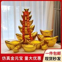 Gold Yuanbao New Years Spring Festival Gift Scene Placement Photography Home Decorations Simulation Yuan Treasure Props Creative Pendulum