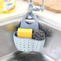Kitchen supplies drain basket dishwashing brush cloth adjustable hanging basket cleaning ball storage rack sink rack