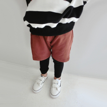 Childrens clothing Girls autumn and winter new baby fake 2 fashionable trousers Childrens sports pants Korean pants