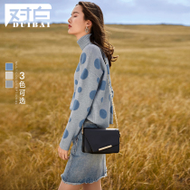 White Turtleneck Sweater Womens 2021 Winter Style base shirt Embroidery Loose Lazy Knit D4