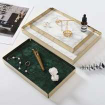 Light luxury modern simple marble tray desktop jewelry storage model room soft decoration home decoration decoration decoration