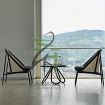 Style light extravagant solid wood semicircle vine back sofa chair now Chinese rattan chic soft bag chair living-room casual sofa chair