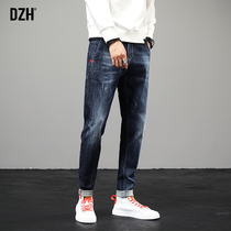 men's pants spring autumn jeans men's korean style trendy straight pants slim pencil pants old dad pants casual pants