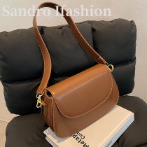 Hong Kong small bag women 2021 New Joker retro shoulder bag simple shoulder underarm small square bag soft leather mobile phone