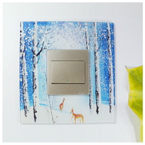 Modern Crystal switch stickers simple protection wall stickers animal socket covers 7 fire stickers