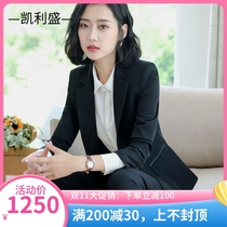 Kelly Sheng black business suit women's suit jacket formal workwear interview slim workwear three-piece suit