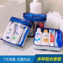 travel toiletries portable toothpaste set toothbrush set toilet storage bag shampoo shower gel sample