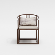 New Chinese style Chair Dining Chair Light Lavish Black Walnuts Chair Solid Wood Solar Day Style Zen Joshua Book Chair Villa-like board room