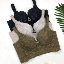 Beauty salon no steel ring adjustment bra thin section gathers the side breasts to correct the anti-sagging and expand the five-row buckle