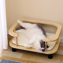 New Solid Wood Cat Cohort Beds Deep Sleep All Season Universal Comfort Cat Sofa Pet Supplies Cat Kennel House