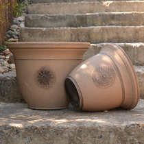 Global flower pot imitation ceramic large clearance fortune tree scattered tail sunflower imitation stone three-dimensional plastic flower pot Nordic simple