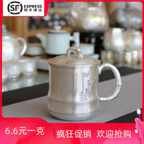 Silver Cup 999 Sterling Silver Mug Silver Water Cup Women Handmade Hammer Silver Cup Men Household Coffee Cup