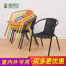 Track state chair Bordeaux rattan chair Balcony courtyard leisure outdoor table and chair Milk tea shop single backrest chair Dining chair