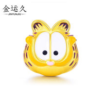 3D hard Gold Gold Garfield cat transfer beads 999 gold cute paint Garfield Road road Road kitten kitten