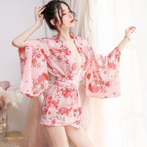 Sex pajamas sexy cherry blossom kimono womens dress hot COS uniform temptation girl cute pajamas