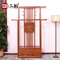 Rosewood hanger solid wood coat rack floor mahogany clothing shelf Chinese bedroom household hanger rod type