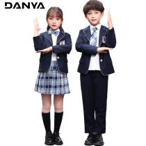 Childrens pleats dress dk uniforms recite little girl gown JK Academy foreign air class suit boy long pants