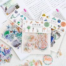 Handmade Album Decorations and Paper Sticker Packs Dream of Fun Series Alien Handbill album DIY Decorative Sticker