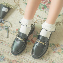 Japanese Han Sen a soft girl pure-colored cotton cute princess socks socks lace socks female autumn cos