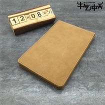 Mongolian National style pure handmade cowhide multifunctional card bag retro mobile phone Bag Mens handbag leather multi card bag