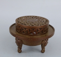 Heat Pin Ancient Playing Bronze Ware Antique Brass Doing Old Zen word hollowed-out incense stove Smoked Incense Stove Home indoor Tea Trail Pendulum Pieces