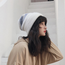 West Ben Rabbit Fur Knit Cap Children Han Edition Winter Thickened ear cap wool line cap autumn and winter lovely day series 100 hitch