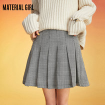 Material girl plaid jk skirt female short skirt thin 2020 autumn and winter new pleated skirt a word skirt college style