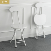 Folding chair home dining chair simple chair Leisure back chair dormitory stool balcony chair portable folding round stool